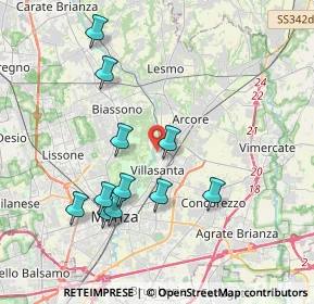 Mappa Via Montello, 20852 Villasanta MB, Italia (3.80273)