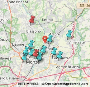 Mappa Via Montello, 20852 Villasanta MB, Italia (3.31)