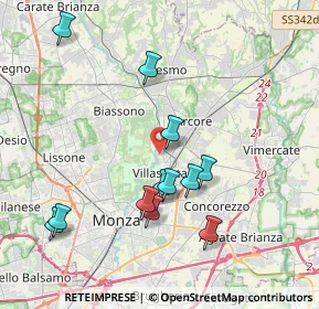 Mappa Via Montello, 20852 Villasanta MB, Italia (3.8625)