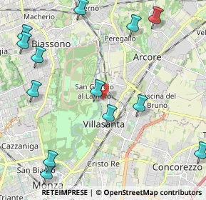 Mappa Via Montello, 20852 Villasanta MB, Italia (2.95933)