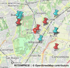 Mappa Via Montello, 20852 Villasanta MB, Italia (1.96923)