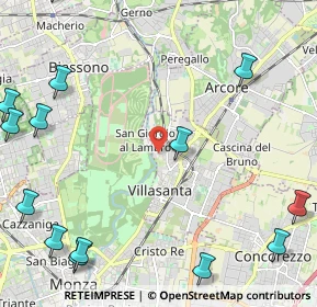 Mappa Via Montello, 20852 Villasanta MB, Italia (3.31857)