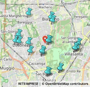 Mappa Via Rimembranze, 20854 Vedano al Lambro MB, Italia (2.0885)