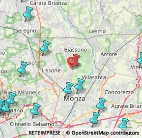 Mappa Via Rimembranze, 20854 Vedano al Lambro MB, Italia (7.052)