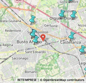 Mappa Via Benvenuto Cellini, 21052 Busto Arsizio VA, Italia (2.72182)
