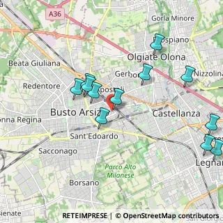 Mappa Via Benvenuto Cellini, 21052 Busto Arsizio VA, Italia (2.07583)