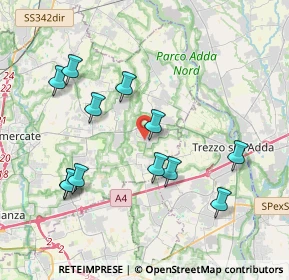 Mappa Via dei Gelsi, 20874 Busnago MB, Italia (3.95833)