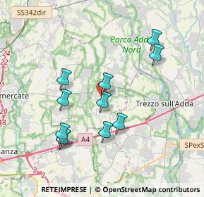 Mappa Via dei Gelsi, 20874 Busnago MB, Italia (3.54091)