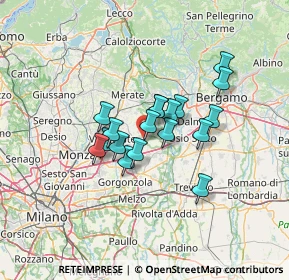 Mappa Via dei Gelsi, 20874 Busnago MB, Italia (9.345)
