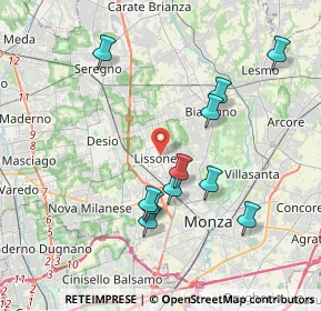 Mappa Via Alessandro Manzoni, 20035 Lissone MB, Italia (3.73273)