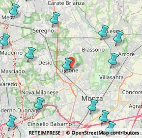 Mappa Via Alessandro Manzoni, 20035 Lissone MB, Italia (6.942)