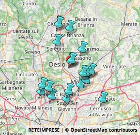 Mappa Via G. Orelli, 20151 Lissone MB, Italia (6.2245)