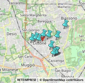 Mappa Via Alessandro Manzoni, 20035 Lissone MB, Italia (1.19333)