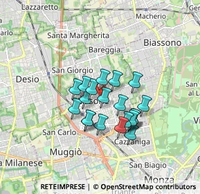 Mappa Via Alessandro Manzoni, 20035 Lissone MB, Italia (1.244)
