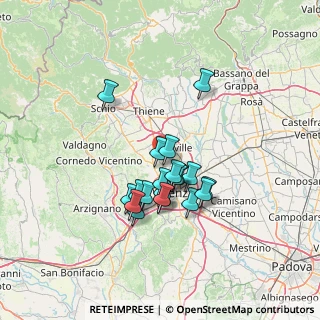 Mappa 36030 Vicenza VI, Italia (10.9205)