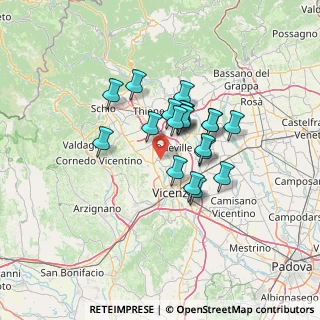 Mappa 36030 Vicenza VI, Italia (9.7035)