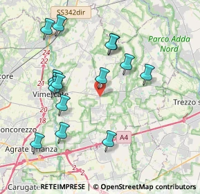 Mappa Via Ornago, 20882 Bellusco MB, Italia (3.93733)
