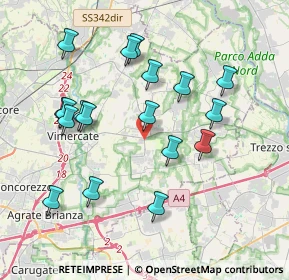 Mappa Via Ornago, 20882 Bellusco MB, Italia (3.86167)