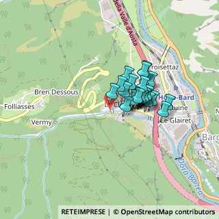 Mappa Via Clèvaz, 11020 Hône AO, Italia (0.272)
