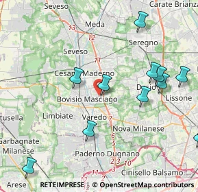 Mappa Via Adria, 20813 Bovisio-Masciago MB, Italia (4.99667)