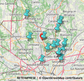 Mappa Via Adria, 20813 Bovisio-Masciago MB, Italia (7.07133)