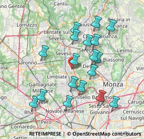 Mappa Via Adria, 20813 Bovisio-Masciago MB, Italia (7.16056)