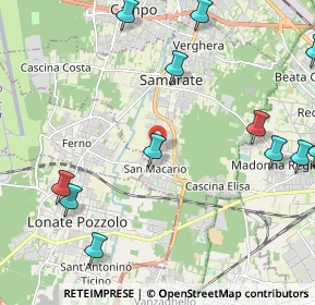Mappa Via Giovanni Papini, 21017 Samarate VA, Italia (2.98357)