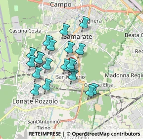 Mappa Via Giovanni Papini, 21017 Samarate VA, Italia (1.535)
