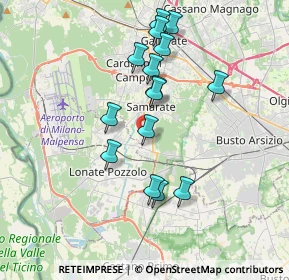 Mappa Via Giovanni Papini, 21017 Samarate VA, Italia (3.358)