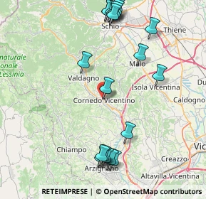 Mappa Via M. Pasubio, 36073 Cornedo vicentino VI, Italia (9.726)
