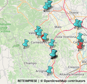 Mappa Via M. Pasubio, 36073 Cornedo vicentino VI, Italia (8.6205)