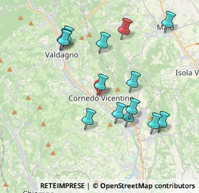 Mappa Via M. Pasubio, 36073 Cornedo vicentino VI, Italia (3.81429)