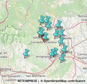 Mappa Via M. Pasubio, 36073 Cornedo vicentino VI, Italia (11.046)