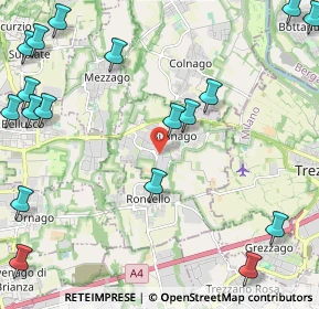 Mappa Via San Rocco, 20874 Busnago MB, Italia (3.207)