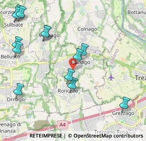 Mappa Via San Rocco, 20874 Busnago MB, Italia (2.50615)