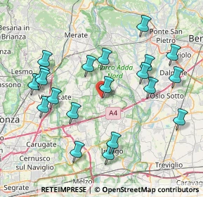 Mappa Via San Rocco, 20874 Busnago MB, Italia (8.3995)