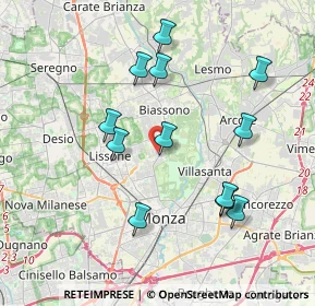 Mappa Via G. Leopardi, 20854 Vedano Al Lambro MB, Italia (3.71583)