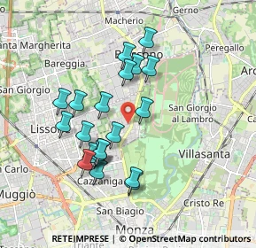 Mappa Via G. Leopardi, 20854 Vedano Al Lambro MB, Italia (1.6275)