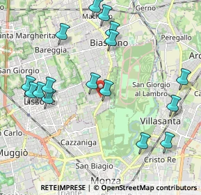 Mappa Via G. Leopardi, 20854 Vedano Al Lambro MB, Italia (2.32)