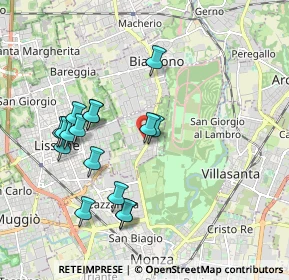Mappa Via G. Leopardi, 20854 Vedano Al Lambro MB, Italia (1.8725)