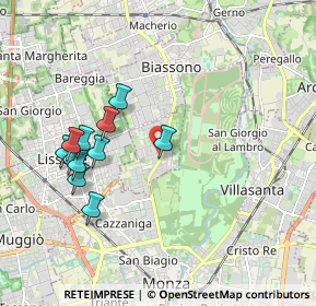 Mappa Via G. Leopardi, 20854 Vedano Al Lambro MB, Italia (1.86364)