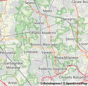 Mappa 20813 Bovisio Masciago MB, Italia (5.2935)