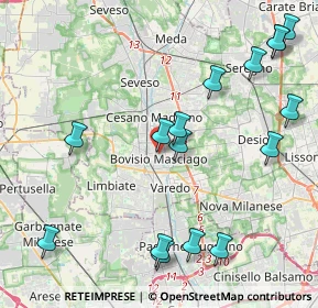 Mappa Via Marconi Guglielmo, 20813 Bovisio-Masciago MB, Italia (4.97375)