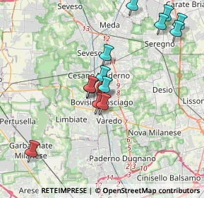 Mappa Via Marconi Guglielmo, 20813 Bovisio-Masciago MB, Italia (3.83231)