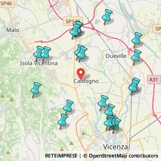 Mappa Via Cantarana, 36030 Caldogno VI, Italia (5.0155)