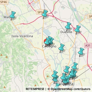 Mappa Via Cantarana, 36030 Caldogno VI, Italia (5.8535)