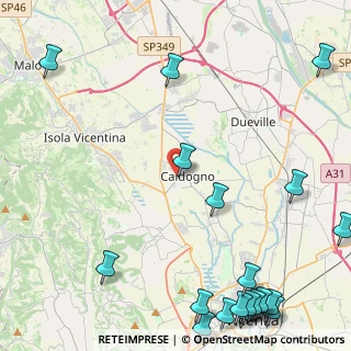Mappa Via Cantarana, 36030 Caldogno VI, Italia (7.009)