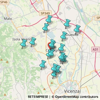 Mappa Via Cantarana, 36030 Caldogno VI, Italia (3.156)
