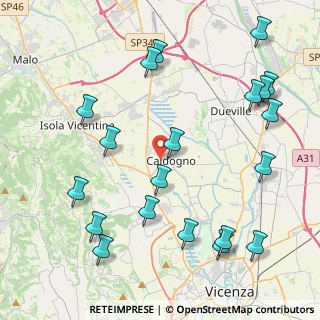 Mappa Via Cantarana, 36030 Caldogno VI, Italia (5.0985)
