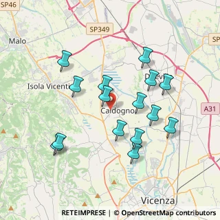 Mappa Via Cantarana, 36030 Caldogno VI, Italia (3.566)